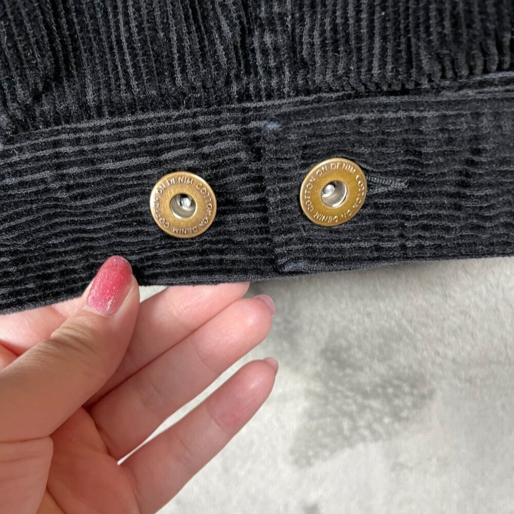 Cotton On Sherpa Lined Corduroy Jacket Size 6 Black Button Front Outerwear - Picture 10 of 10